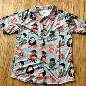 Giants Gray Graphic Button-Up Shirt